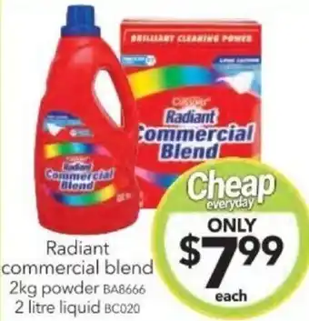 Cheap as Chips Radiant commercial blend 2kg powder offer