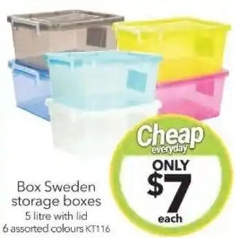 Cheap as Chips Box Sweden storage boxes 5 litre with lid offer