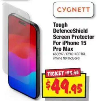 JB Hi-Fi Tough DefenceShield Screen Protector For iPhone 15 Pro Max offer