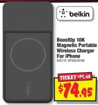 JB Hi-Fi BoostUp 10K Magnetic Portable Wireless Charger For iPhone offer