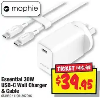 JB Hi-Fi Essential 30W USB-C Wall Charger & Cable offer