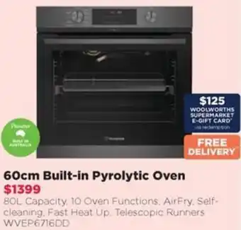 Bing Lee 60cm Built-in Pyrolytic Oven offer