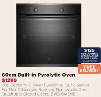 Bing Lee 60cm Built-in Pyrolytic Oven offer