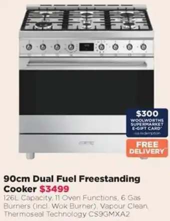 Bing Lee 90cm Dual Fuel Freestanding Cooker offer