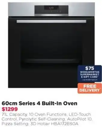 Bing Lee 60cm Series 4 Built-In Oven offer