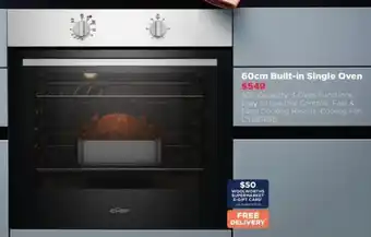 Bing Lee 60cm Built-in Single Oven offer