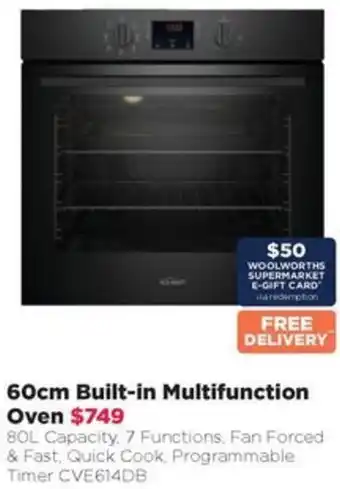 Bing Lee 60cm Built-in Multifunction Oven offer
