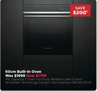 Bing Lee 60cm Built-In Oven offer