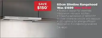 60cm Slimline Rangehood
