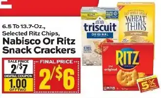 IGA Nabisco Or Ritz Snack Crackers offer