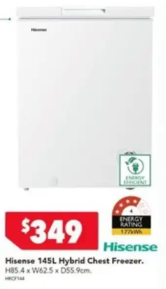 Harvey Norman Hisense 145L Hybrid Chest Freezer offer