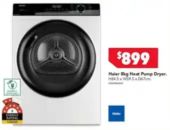 Harvey Norman Haier 8kg Heat Pump Dryer offer