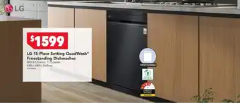 Harvey Norman LG 15-Place Setting QuadWash Freestanding Dishwasher offer