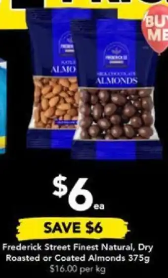 Drakes Frederick Street Finest Natural, Dry Roasted or Coated Almonds 375g offer