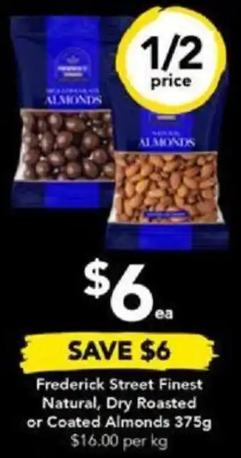 Drakes Frederick Street Finest Natural, Dry Roasted or Coated Almonds 375g offer