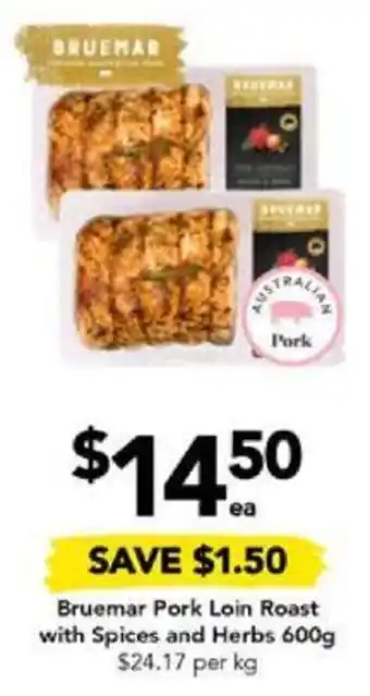 Drakes Bruemar Pork Loin Roast with Spices and Herbs 600g offer