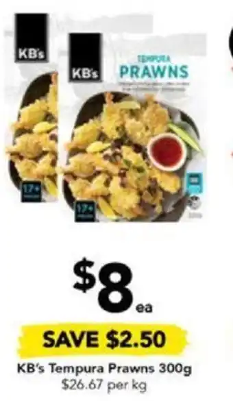 KB's Tempura Prawns 300g