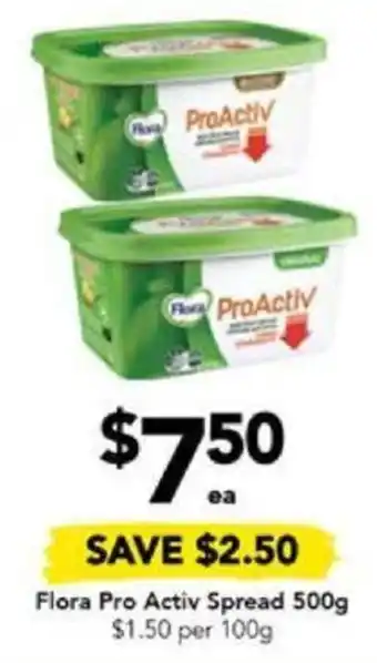 Drakes Flora Pro Activ Spread 500g offer