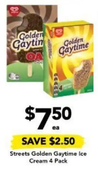 Drakes Streets Golden Gaytime Ice Cream 4 Pack offer