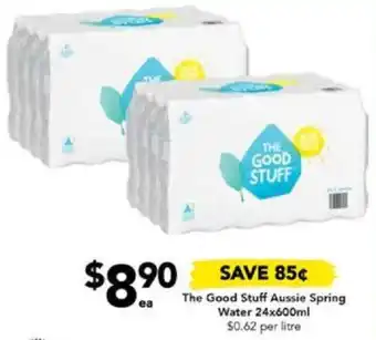 Drakes The Good Stuff Aussie Spring Water 24x600ml offer