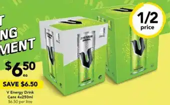 Drakes V Energy Drink Cans 4x250ml offer
