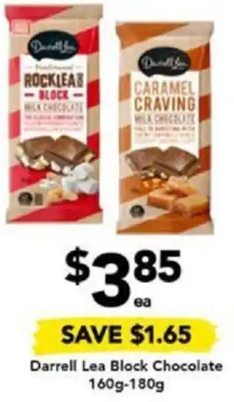 Drakes Darrell lea Block Chocolate 160g-180g offer
