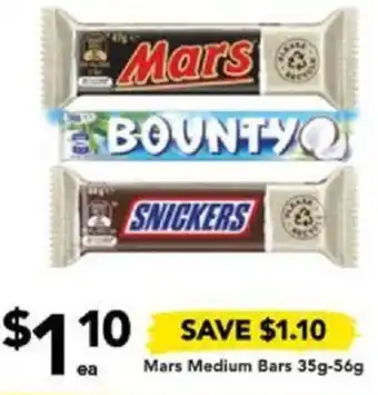 Drakes Mars Medium Bars 35g-56g offer