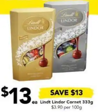 Drakes Lindt Lindor Cornet 333g offer