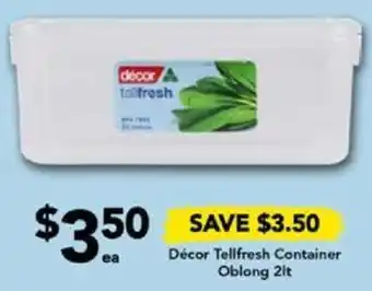 Drakes Decor Tellfresh Container Oblong 2L offer