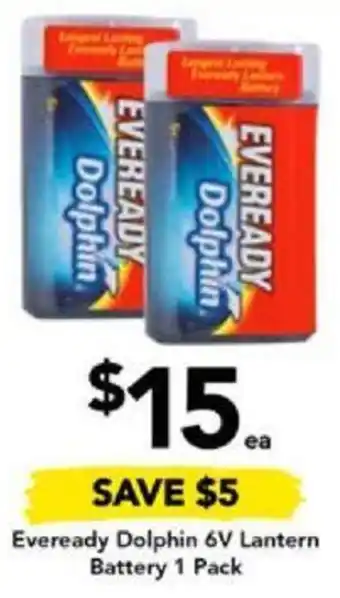 Eveready Dolphin 6V Lantern Battery 1 Pack