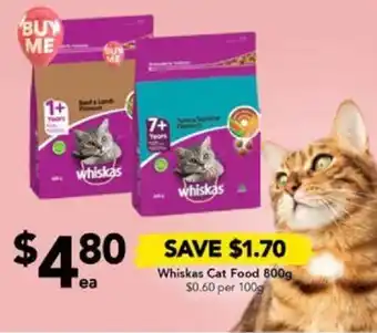 Drakes Whiskas Cat Food 800g offer