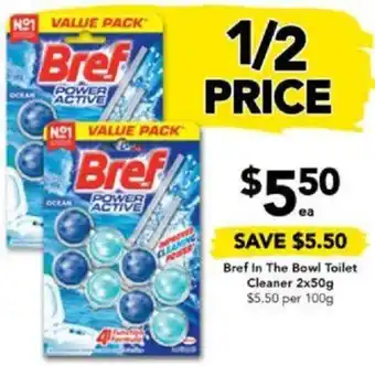 Drakes Bref In The Bowl Toilet Cleaner 2x50g offer
