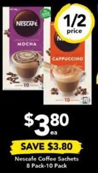 Drakes Nescafe Coffee Sachets 8 Pack-10 Pack offer