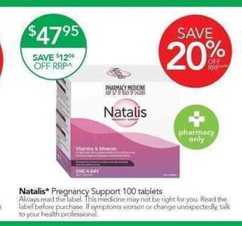 Terry White Natalis Pregnancy Support 100 Tablets offer