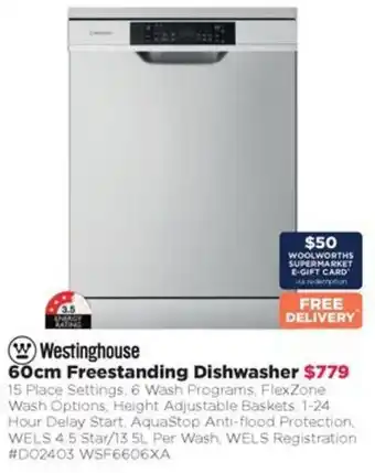 Bing Lee 60cm Freestanding Dishwasher offer