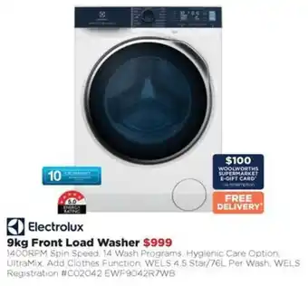 Bing Lee 9kg Front Load Washer offer
