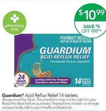 Terry White Guardium Acid Reflux Relief 14 Tablets offer