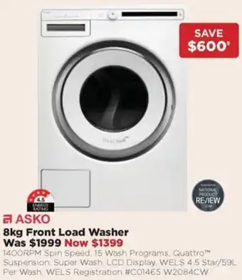 Bing Lee 8kg Front Load Washer offer