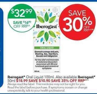 Terry White Iberogast Oral Liquid 100ml offer