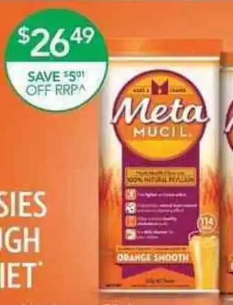 Metamucil Powder Smooth Orange 114 doses