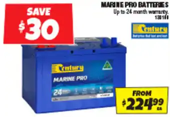 Autobarn MARINE PRO BATTERIES offer