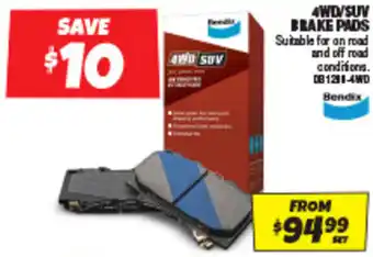 Autobarn 4WD/SUV BRAKE PADS offer