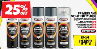 Autobarn PRIMERS AND SPRAY PUTTY 400G offer