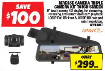 Autobarn REVERSE CAMERA TRIPLE CAMERA KIT TOUCH SCREEN offer