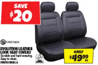 Autobarn EVOLUTION LEATHER LOOK SEAT COVERS offer