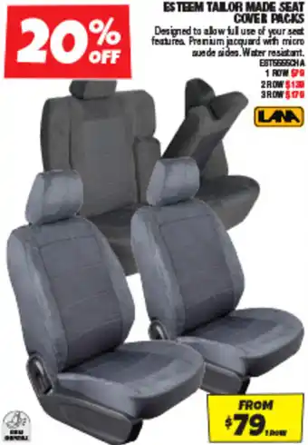Autobarn ESTEEM TAILOR MADE SEAT COVER PACKS offer