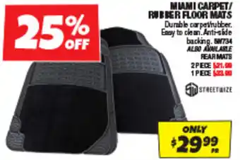 Autobarn MIAMI CARPET/ RUBBER FLOOR MATS offer