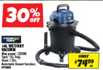 Autobarn 15L WET/DRY VACUUM offer