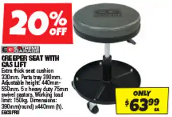Autobarn CREEPER SEAT WITH GAS LIFT offer