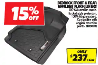 Autobarn BEDROCK FRONT & REAR MOULDED FLOOR LINERS offer